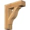 Ekena Millwork Funston Block Rough Sawn Bracket w/ Offset Brace, Western Red Cedar, 8"W x 28"D x 32"H BKT0806X28X32FST05RWR - alternate 1